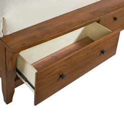 Mor Furniture Storage Beds|Beds|Gage Sleigh Bed W/ Storage In Chestnut, Queen
