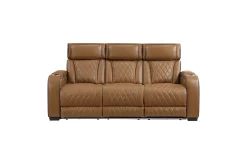 Mor Furniture Reclining Sofas|Sofas|Gallington 2 Power Sofa W/ Drop Down Console In Brown