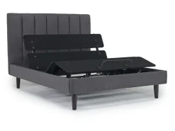Mor Furniture Adjustable Foundations|Gavin Upholstered Adjustable Foundation Bed In Charcoal, Full