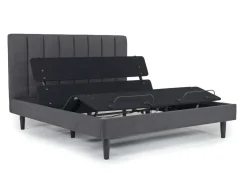Mor Furniture Adjustable Foundations|Gavin Upholstered Adjustable Foundation Bed In Charcoal, Full