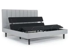 Mor Furniture Adjustable Foundations|Gavin Upholstered Adjustable Foundation Bed In Charcoal, Full