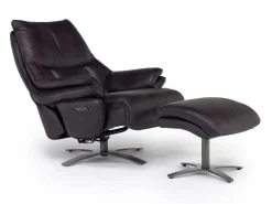 Mor Furniture Chairs|Geneva Chair & Ottoman In Wales Basalt