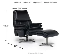 Mor Furniture Chairs|Geneva Chair & Ottoman In Wales Basalt
