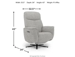 Mor Furniture Recliners|Gentry Power Swivel Recliner In Gellar Birch