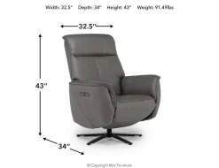 Mor Furniture Recliners|Gentry Power Swivel Recliner In Gellar Birch