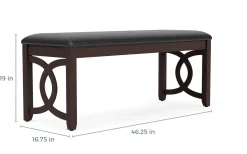 Mor Furniture Dining Benches|Gia Dining Bench In Dark Brown