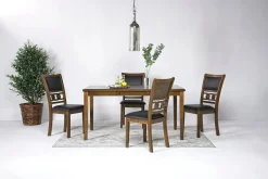 Mor Furniture Seating For 6|Dining Room Sets|Gia Dining Table, 4 Chairs & Bench In Light Brown
