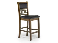 Mor Furniture Seating For 4|Round Dining Sets|Gia Round Counter Height Dining Table & 4 Stools In Gray