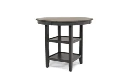 Mor Furniture Seating For 4|Round Dining Sets|Gia Round Counter Height Dining Table & 4 Stools In Gray