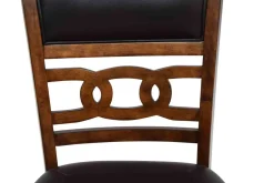 Mor Furniture Seating For 4|Round Dining Sets|Gia Round Dining Table & 4 Chairs In Dark Brown