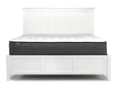 Mor Furniture Bedroom Sets|Grace Panel Bed, Dresser, Mirror & Nightstand In Snowfall, Full