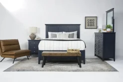 Mor Furniture Bedroom Sets|Grace Panel Bed, Dresser, Mirror & Nightstand In Snowfall, Full