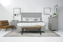 Mor Furniture Beds|Grace Panel Bed In Raven, Full
