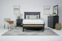 Mor Furniture Beds|Grace Panel Bed In Raven, Full