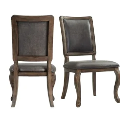 Mor Furniture Dining Chairs|Gramercy Tufted Tall Back Side Chair In Walnut, Set Of 2