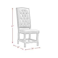 Mor Furniture Dining Chairs|Gramercy Tufted Tall Back Side Chair In Walnut, Set Of 2