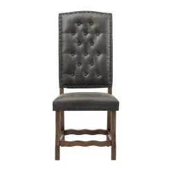 Mor Furniture Dining Chairs|Gramercy Tufted Tall Back Side Chair In Walnut, Set Of 2