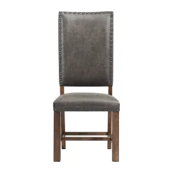 Mor Furniture Dining Chairs|Gramercy Tufted Tall Back Side Chair In Walnut, Set Of 2