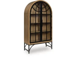 Mor Furniture Tv Stands|Gwenwhich Glass Door Chest In Natural Brown/Black