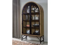 Mor Furniture Tv Stands|Gwenwhich Glass Door Chest In Natural Brown/Black