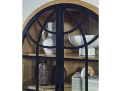 Mor Furniture Tv Stands|Gwenwhich Glass Door Chest In Natural Brown/Black