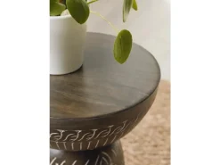 Mor Furniture Accent Tables|Hadcher Accent Table In Warm Brown And Cream