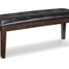 Mor Furniture Dining Benches|Haddigan Dining Bench In Dark Brown