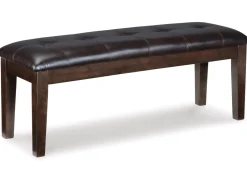 Mor Furniture Dining Benches|Haddigan Dining Bench In Dark Brown