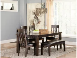 Mor Furniture Dining Benches|Haddigan Dining Bench In Dark Brown