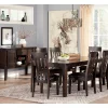 Mor Furniture Dining Room Sets|Seating For 6|Haddigan Extendable Dining Table & 6 Chairs In Dark Brown