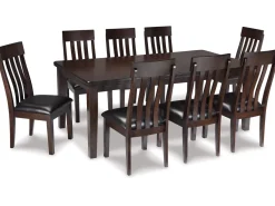 Mor Furniture Seating For 8|Dining Room Sets|Haddigan Extendable Dining Table & 8 Chairs In Dark Brown