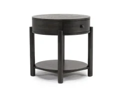 Mor Furniture Sofa & End Tables|Hadleigh Triangular End Table In Coffee Bean