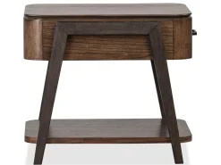 Mor Furniture Sofa & End Tables|Hallie Rectangle End Table In Milk Chocolate/Dark Chocolate