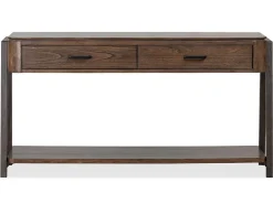 Mor Furniture Sofa & End Tables|Hallie Sofa Table In Milk Chocolate/Dark Chocolate