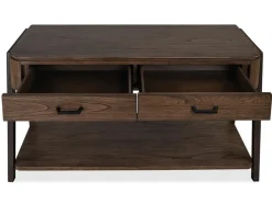 Mor Furniture Sofa & End Tables|Hallie Sofa Table In Milk Chocolate/Dark Chocolate