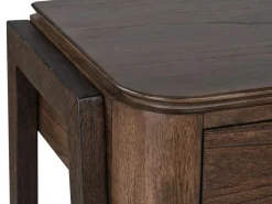 Mor Furniture Sofa & End Tables|Hallie Sofa Table In Milk Chocolate/Dark Chocolate