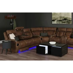 Mor Furniture Sofa & End Tables|Halo Round End Table In Black