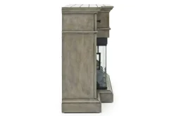 Mor Furniture Tv Stands|Fireplace Tv Stands|Harbor Console W/ Fireplace Insert In Brown, 70 Inch Brown Har