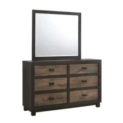 Mor Furniture Bedroom Sets|Harlington Panel Bed, Dresser, Mirror & Nightstand In Walnut, Full