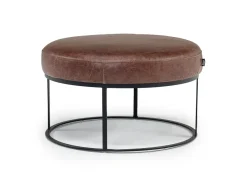 Mor Furniture Ottomans|Harvey Accent Ottoman In Leather Brown