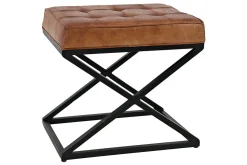 Mor Furniture Ottomans|Hogan Accent Ottoman In Sienna Leather