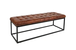 Mor Furniture Ottomans|Hogan Tuft Bench In Sienna Leather