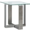 Mor Furniture Sofa & End Tables|Holden End Table In Aged Pewter