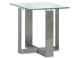 Mor Furniture Sofa & End Tables|Holden End Table In Aged Pewter