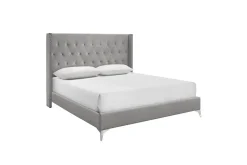 Mor Furniture Bedroom Sets|Huxley Panel Bed, Dresser, Mirror & Nightstand In Gray, Full