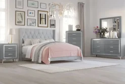 Mor Furniture Beds|Huxley Panel Bed In Gray, Full