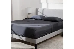 Mor Furniture Duvets & Coverlets|Sheets & Pillowcases|Iced Bamboo Cooling Sheets & Pillowcase Set In Charcoal, Twin