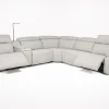 Mor Furniture Reclining Sectionals|Sectionals|Imperial 6 Piece 2 Power Sectional In Blanca Light Gray Leather