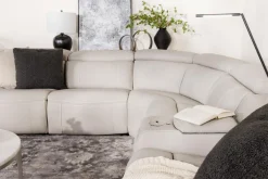 Mor Furniture Reclining Sectionals|Sectionals|Imperial 6 Piece 2 Power Sectional In Blanca Light Gray Leather