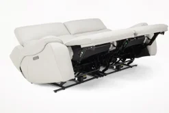 Mor Furniture Reclining Loveseats|Reclining Sofas|Imperial 2 Power Loveseat In Blanca Light Gray Leather